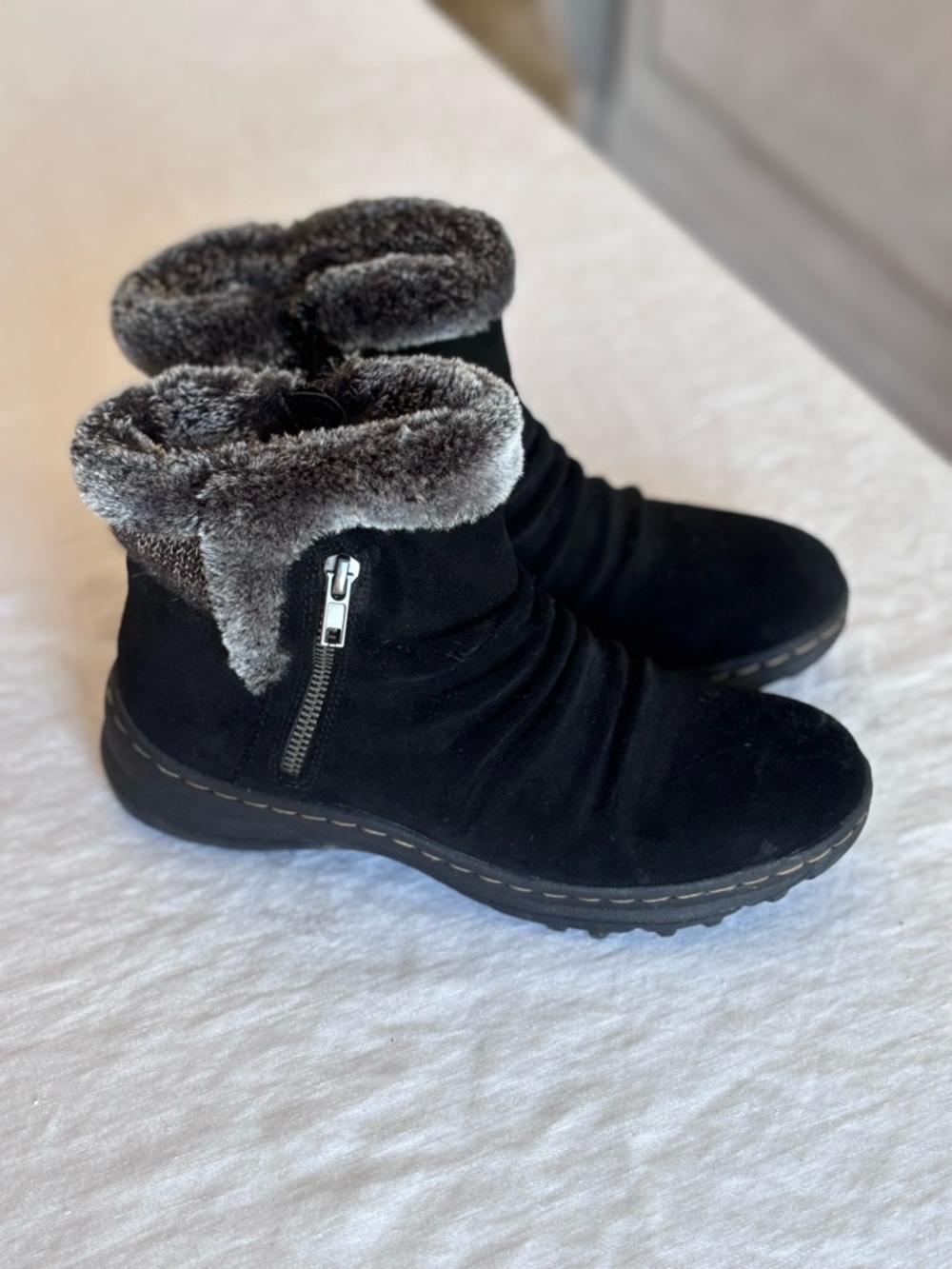 Women’s Beartraps Acelyn Water Resistant Suede Cold Weather Bootie Faux Fur